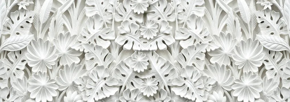 Fototapeta - Alabastrová biela abstrakcia (152,5x104 cm)