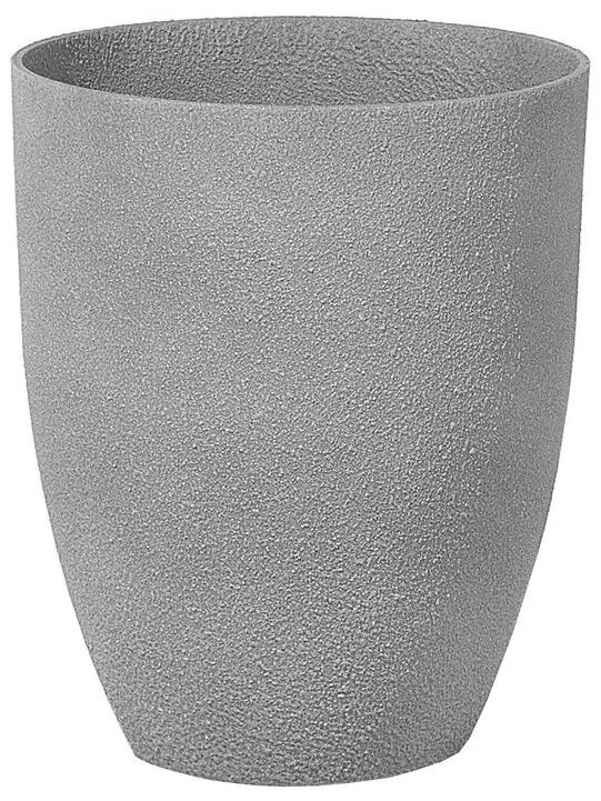 Okrúhly kvetináč sivý 35x35x42 cm CROTON Beliani