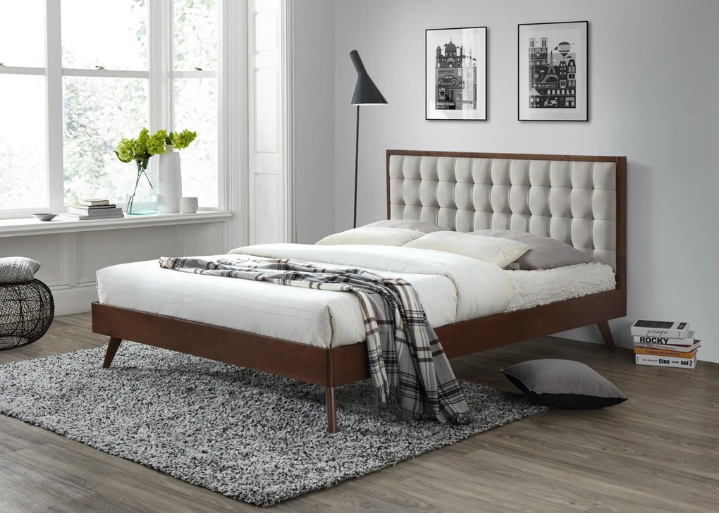 Dizajnová čalúnená posteľ Salming, 160x200cm