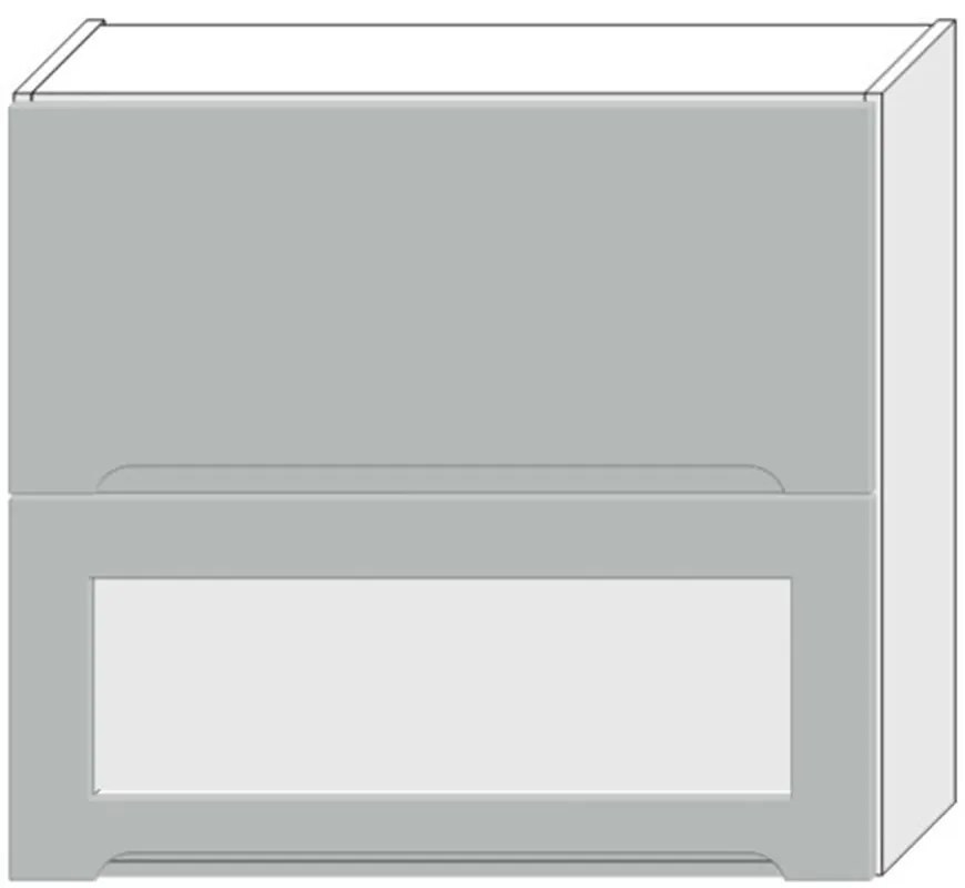 Skrinka do kuchyne Zoya W80grf/2 Sd svetlo šedá mat/biely
