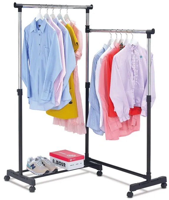 Autronic BONTEC Stojan na šaty, kov, čierna, ABD-1215 BK Farba: Čierna