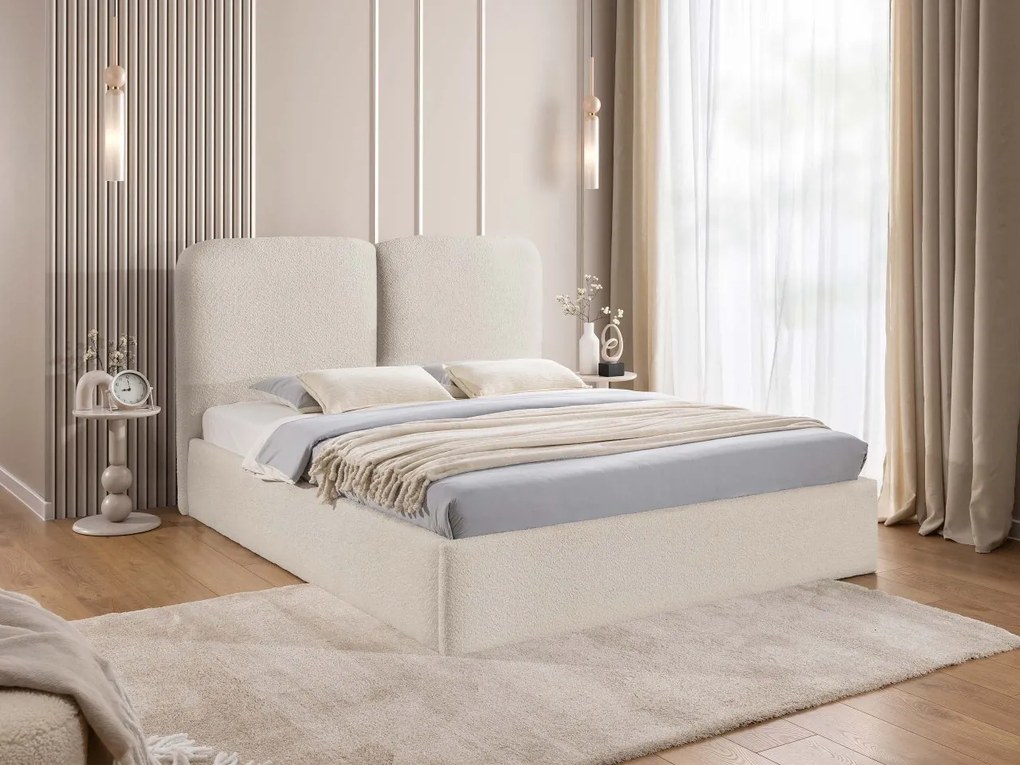 Čalúnená posteľ s úložným priestorom Liror, Rozmer postele: 160x200, Dostupné poťahy: Coral 50