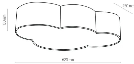Brilagi - Detské stropné svietidlo NIMBUS 4xE27/15W/230V 46x63 cm ružová
