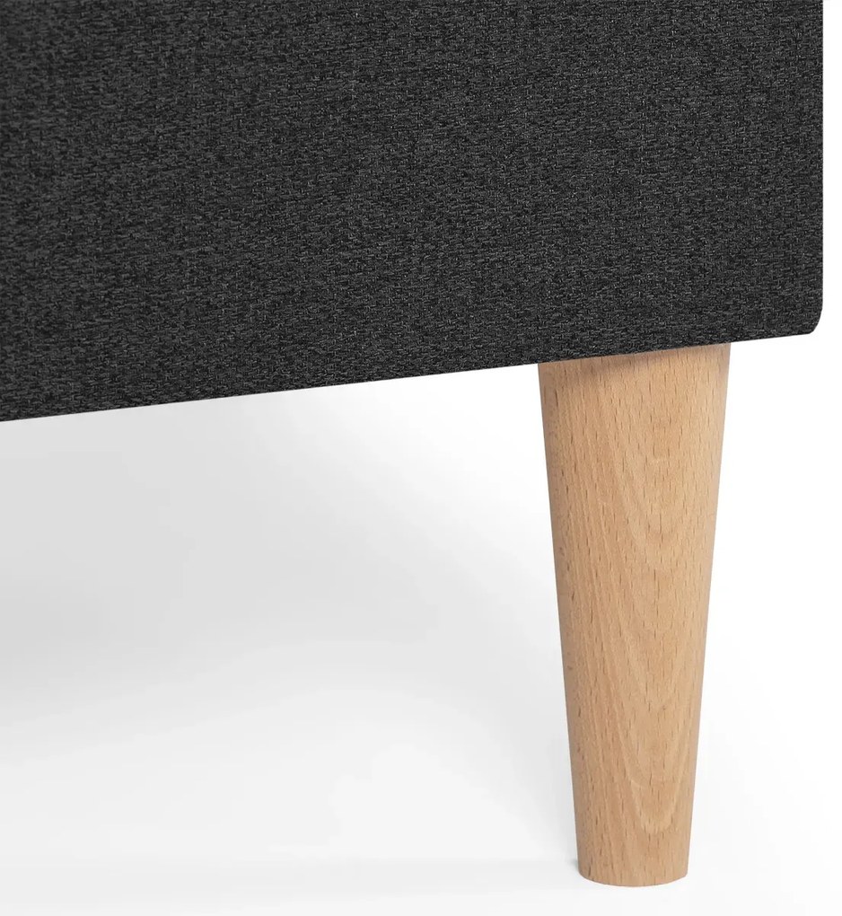 Rozkládací rohová sedací souprava DORIS Černá