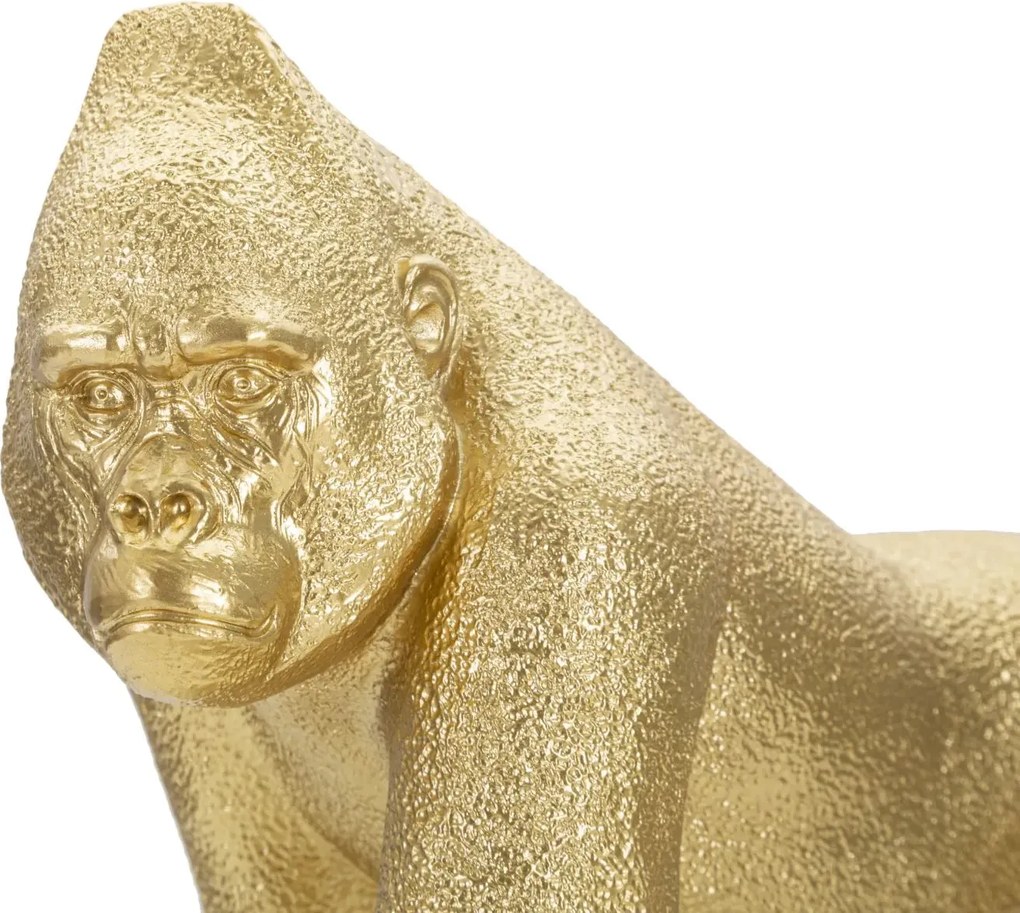 Dekoratívna soška Gorilla Front zlatá