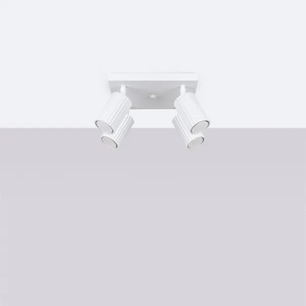 Sollux SL.1545 - Bodové svietidlo KARBON 4xGU10/10W/230V biela