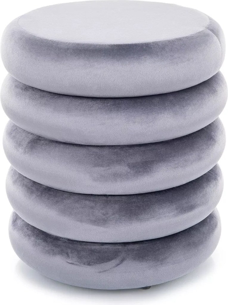 SI Calvi Velvet taburetka sivý