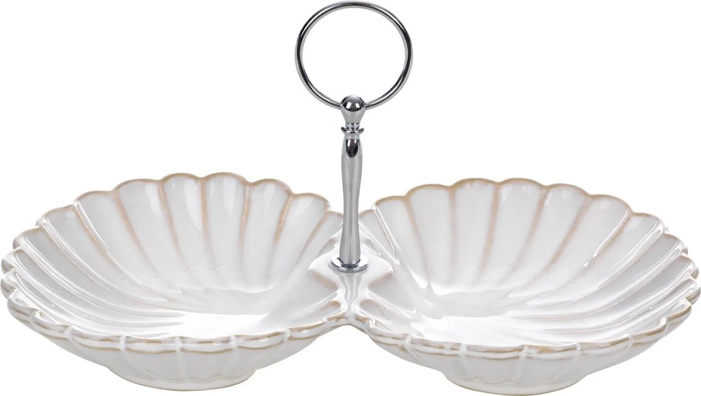 DEKORAČNÉ KERAMICKÉ MISKY AVRIL 29X16X4 CM KRÉMOVÁ