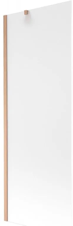 Mexen Next, 1-krídlová vaňová zástena 70 x 150 cm, 6mm sklo námraza, medená matná, 895-070-000-00-30-65