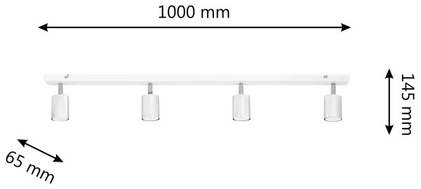LED Bodové svietidlo TUNE 4xGU10/4,8W/230V matný chróm/biela