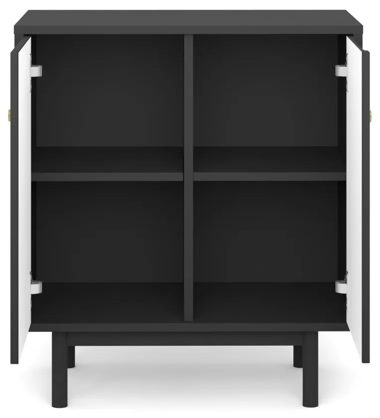 Komoda Mazoma 79 cm čierna/zlatá