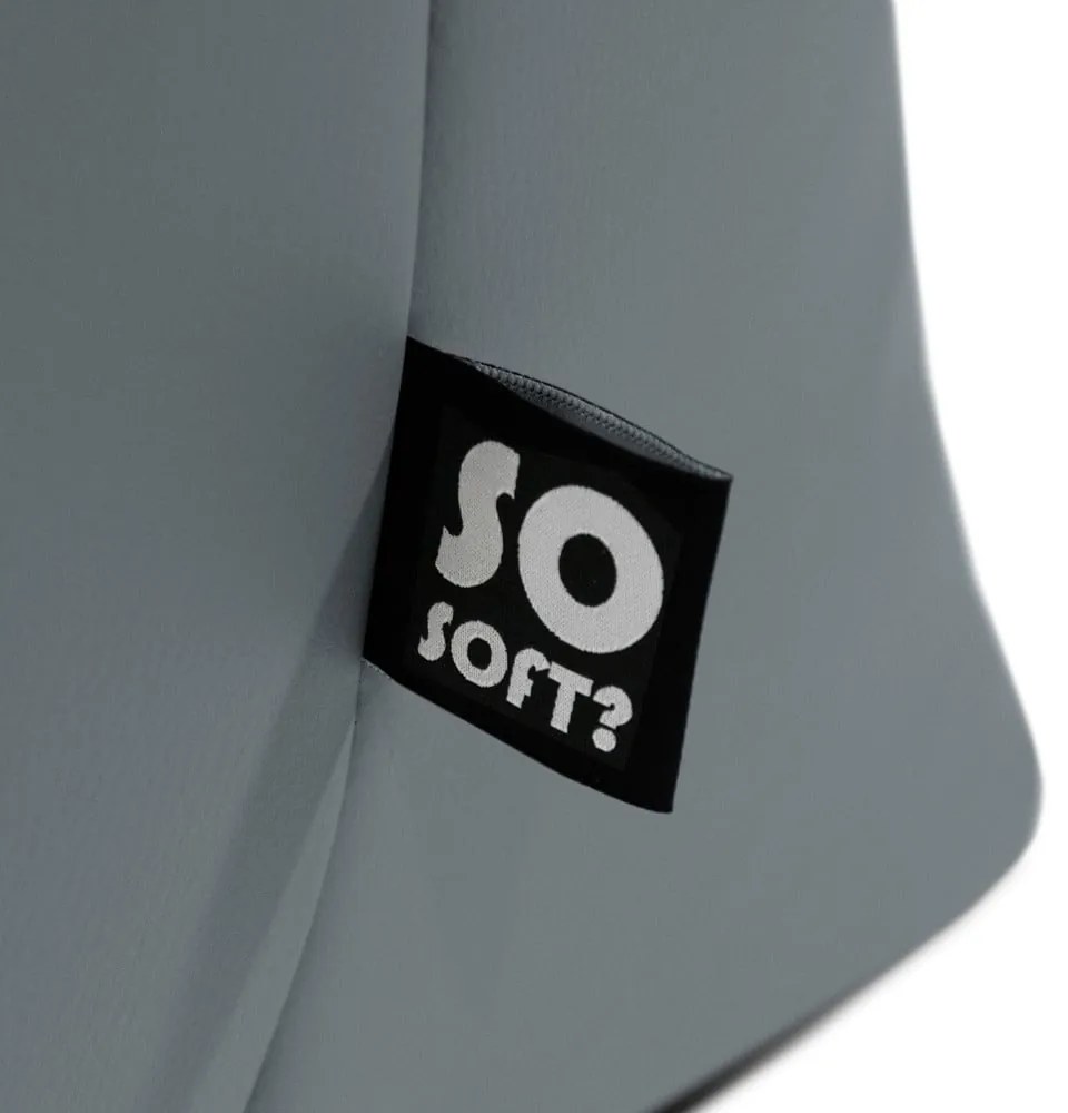 Sivý detský sedací vak z imitácie kože Icy M – So Soft?