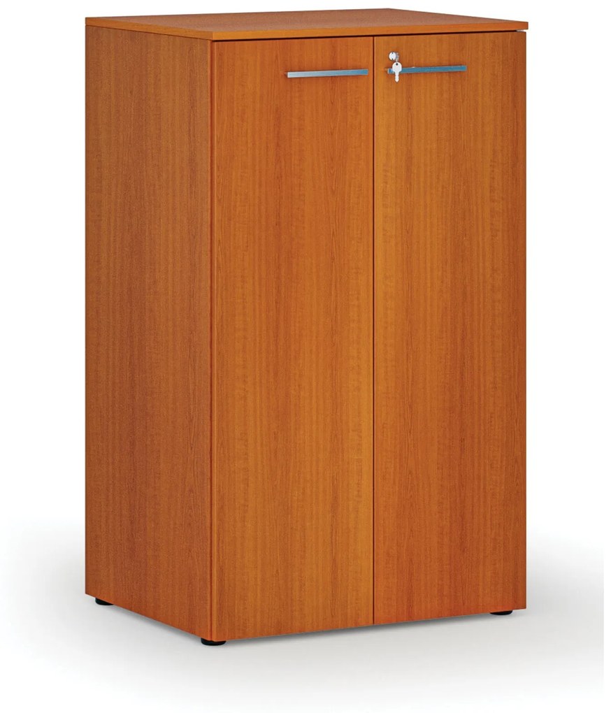 Kancelárska skriňa s dverami PRIMO WOOD, 3 police, 1335 x 800 x 640 mm, čerešňa