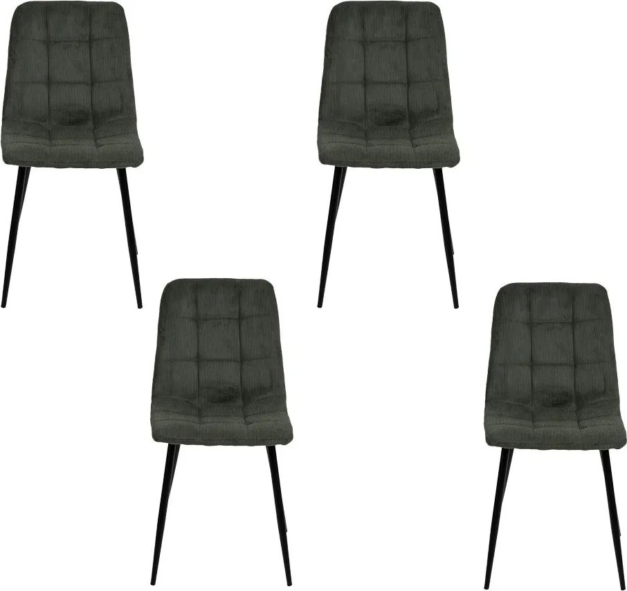 Set - 4 ks Jedálenská stolička AVENBERG ARDEN, zelená