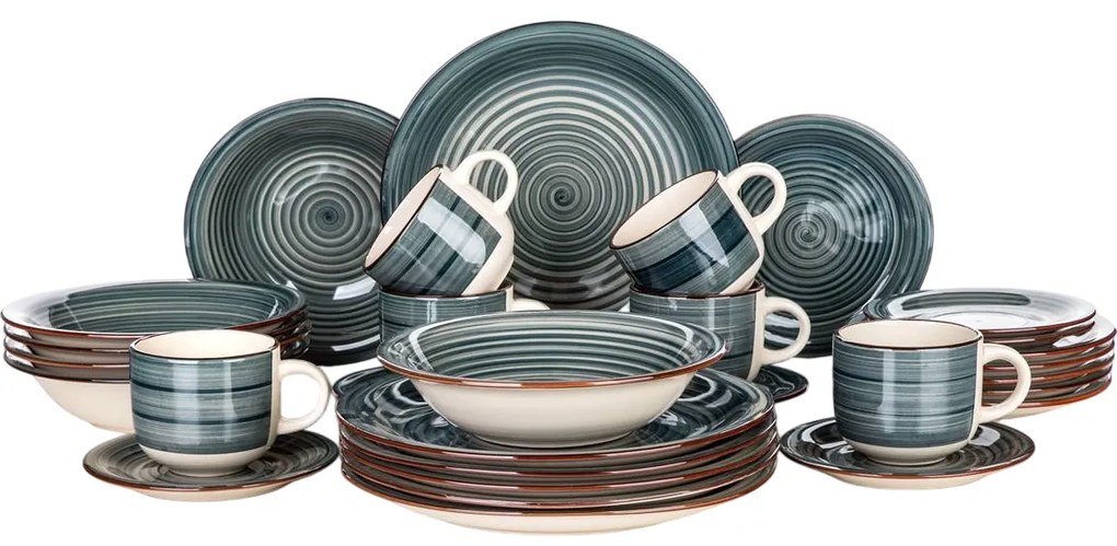 Banquet 30-dielna jedálenská súprava Spiral Blue