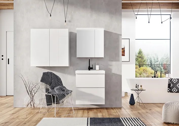 Elita Look, skrinka pod umývadlo 60x45x64 mm 2S PDW, biela lesklá, ELT-167077