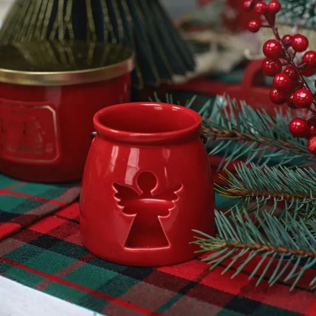 Lampáš LANERN červený s anjelom 982648