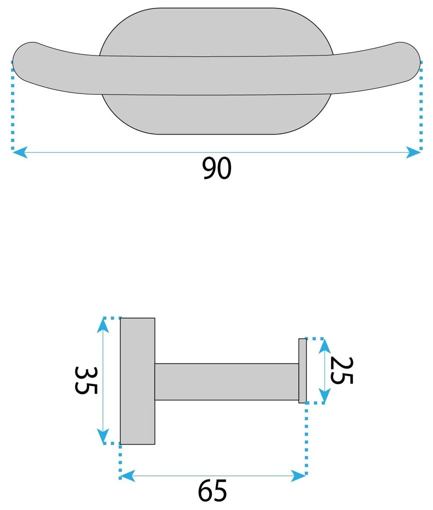 Rea Til, 2-háčik na uteráky, zlatá lesklá, REA-88024