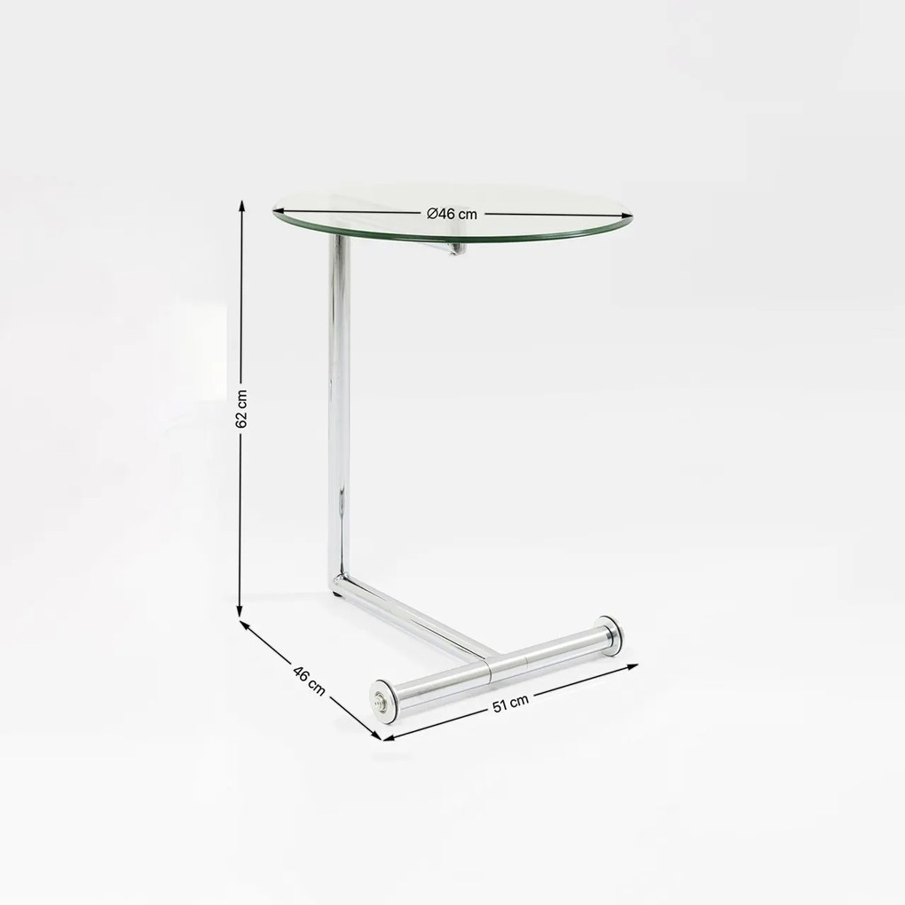 Odkladací stolík Easy Living Clear Ø46 cm 62 × 51 × 46 cm KARE DESIGN
