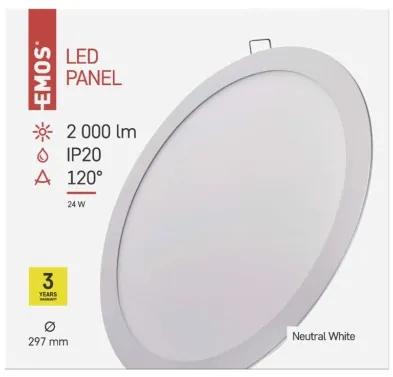 EMOS LED panel 24W, neutrálna biela