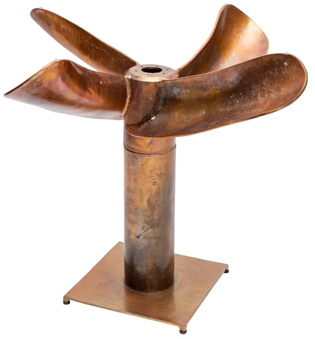 Dizajnový jedálenský stôl Propeller 94 cm medený