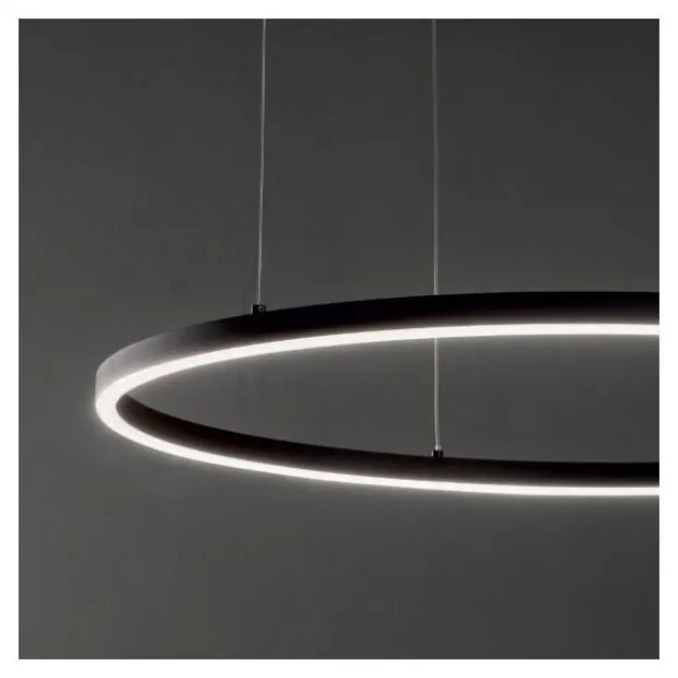 IdealLux 229515 ORACLE SLIM D700mm závesné LED svietidlo 38W 4300/2220lm 3000K IP20 čierna