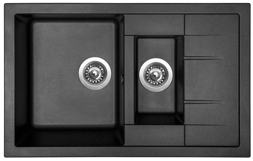 Granitový drez Sinks CRYSTAL 780.1 Metalblack