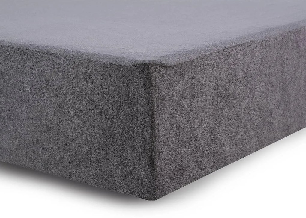 XPOSE® Froté nepriepustný chránič matraca - tmavo sivý 160x200 cm