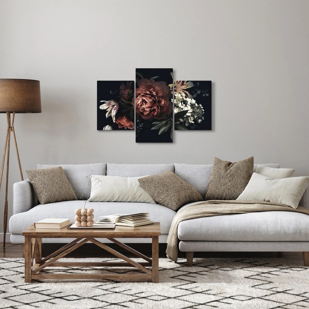 Obraz - Temné kvety (90x60 cm)