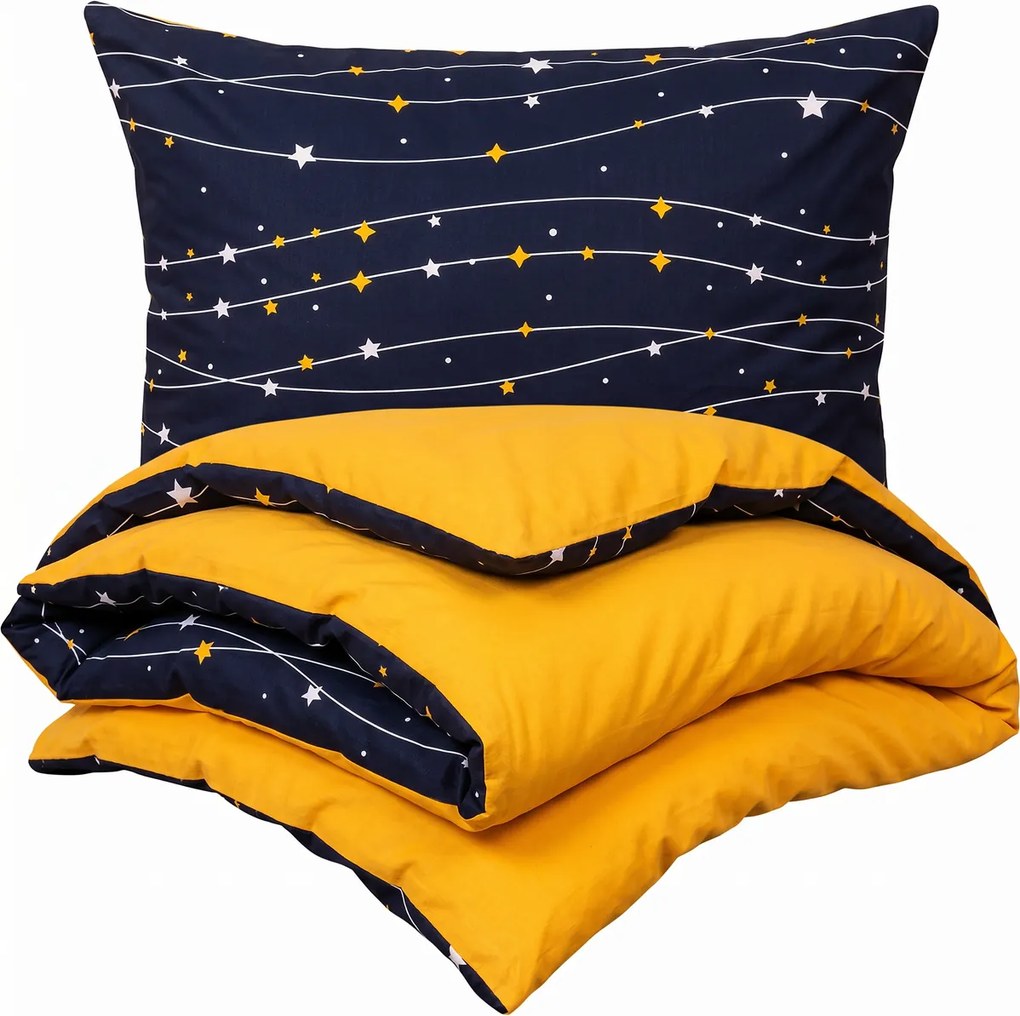 4Home Bavlnené obliečky Night sky, 140 x 200 cm, 70 x 90 cm, 140 x 200 cm, 70 x 90 cm