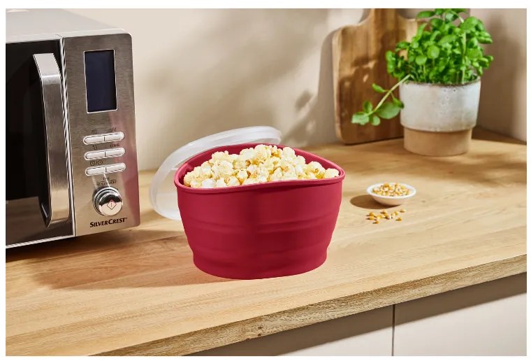 Silvercrest®  Kitchen Tools Mikrovlnná rúra SMW 700 D3 + Silikónová dóza na prípravu popcornu  (800011647)