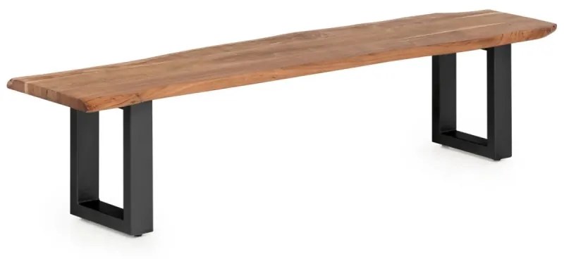 furniture-nabytek.cz - Masívna lavica Bullwer z akáciového dreva, lakovaná, čierna – 160×40 cm