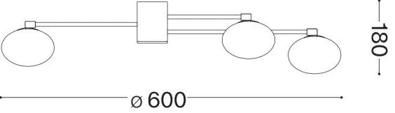 Ideal Lux - LED Prisadený luster HERMES 5xG9/3W/230V pr. 60 cm biela