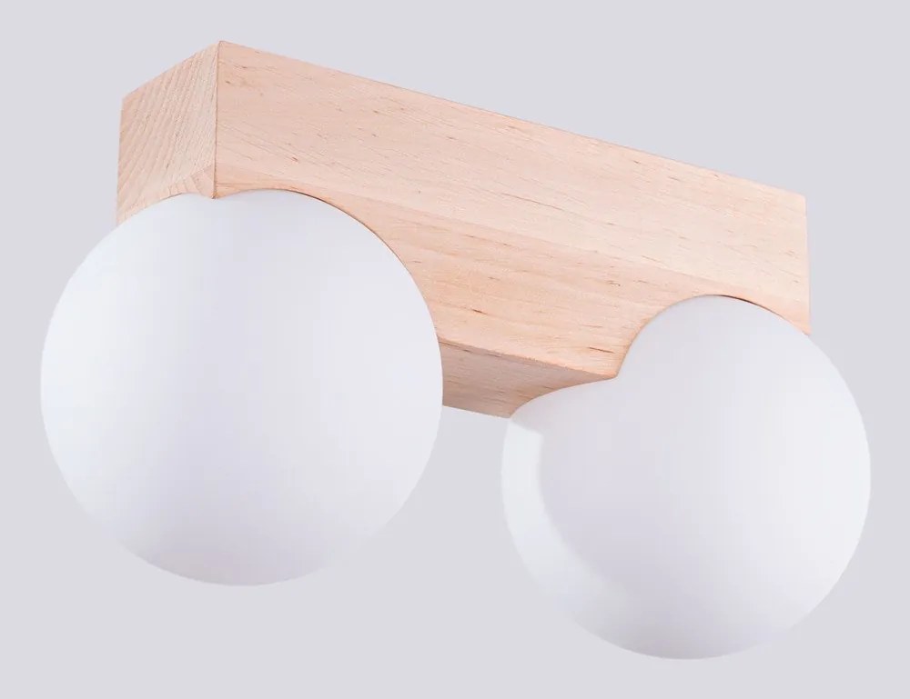 Biele/v prírodnej farbe stropné svietidlo so skleneným tienidlom ø 12 cm Solum – Sollux