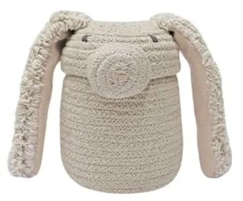 Krémový látkový detský kôš na hračky ø 15x15 cm Mini Rita the Rabbit – Lorena Canals