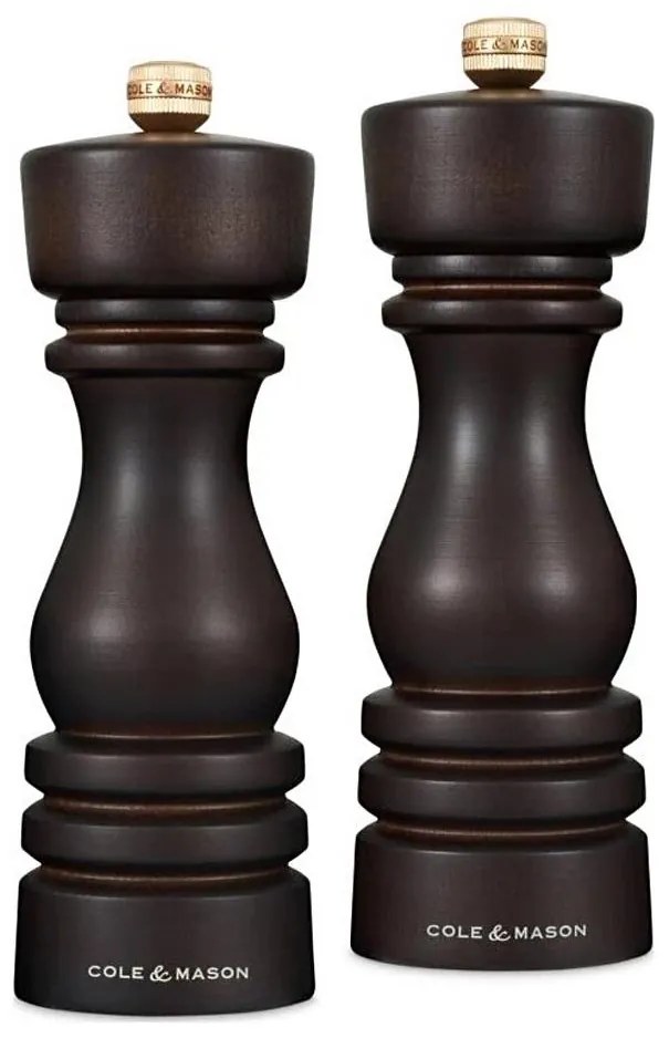 Cole&Mason - Sada mlynčekov na soľ a korenie LONDON 2 ks 18 cm buk/hnedá