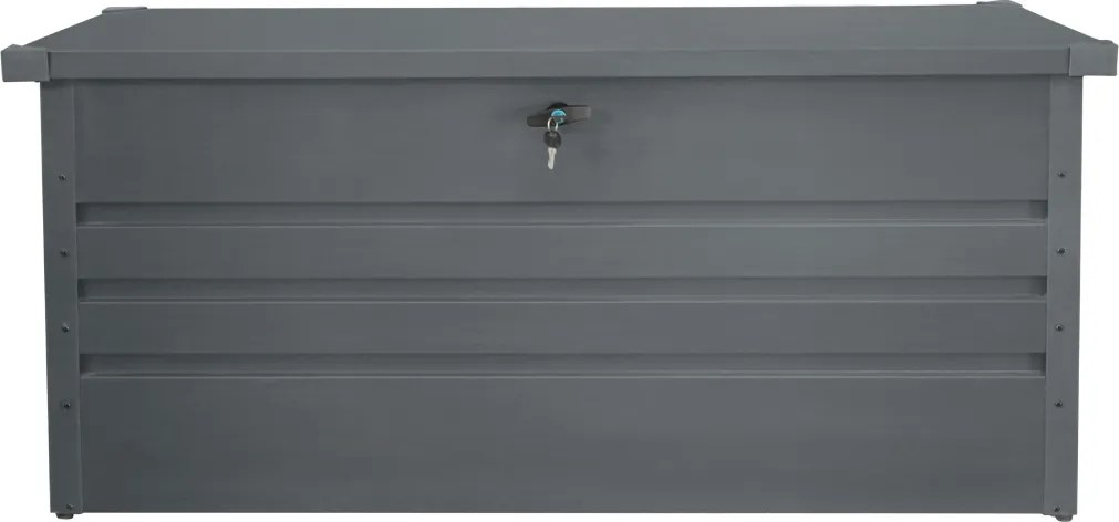 Kovový záhradný úložný box BestBerg ZBK-600A / 600 l / 165 x 70 x 62 cm / šedá