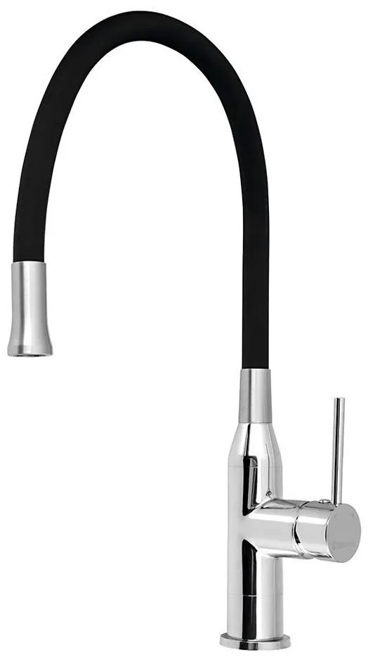 Sapho - Drezová batéria s flexibilným ramienkom SILI čierna/lesklý chróm