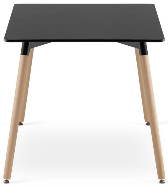 Jedálenský set 1 + 4, čierny stôl ADRIA 120x80 cm + sivá stolička KITO