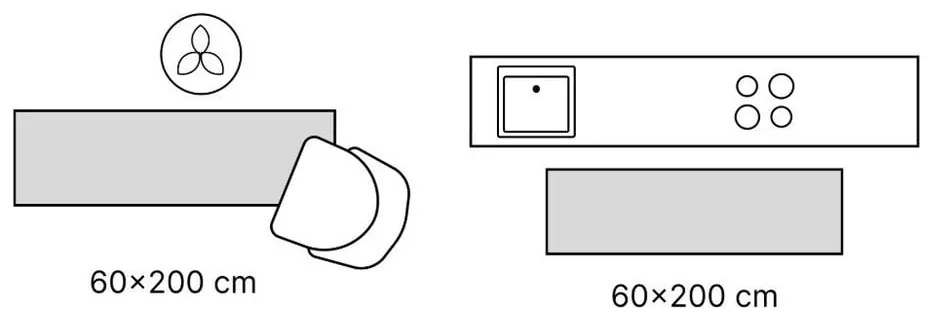 Modrý vlnený behúň Flair Rugs Anu, 60 x 200 cm