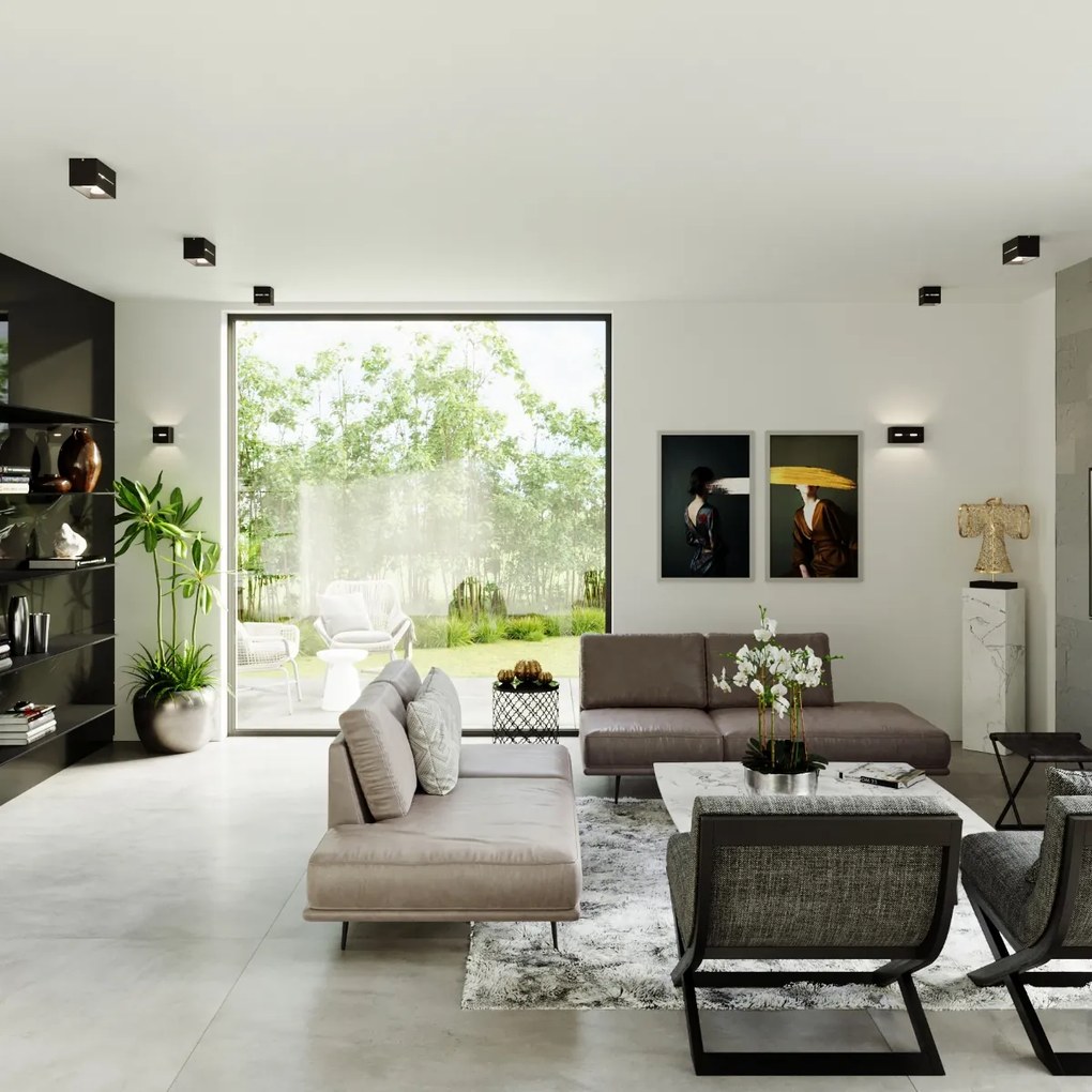 Nástenné svietidlo Lobo Maxi, 1x čierne kovové tienidlo