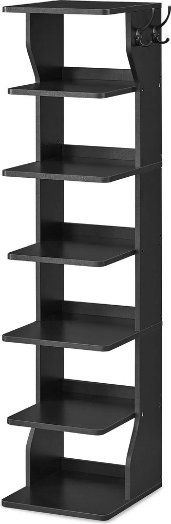 XXXLutz REGÁL NA TOPÁNKY, čierna, 26,4/110,4/30 cm MID.YOU - Online Only drobný nábytok - 002543042501