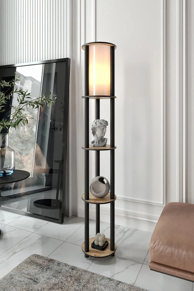 Stojací lampa KS-11107 ořech