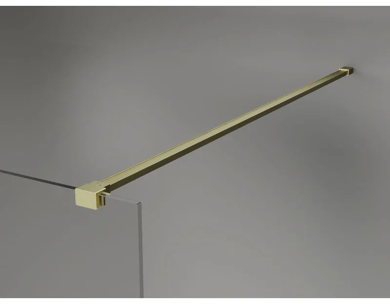 Mexen, Mexen Kioto-X sprchová stena 60 x 200 cm, priehľadná 10 mm, zlatý kartáč - 800-060-101-55-00-X