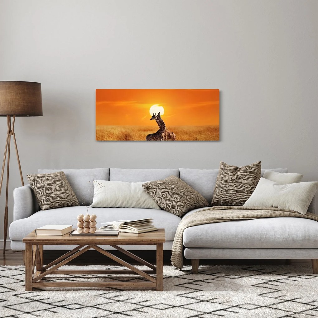 Obraz - Žirafy v národnom parku Serengeti (120x50 cm)