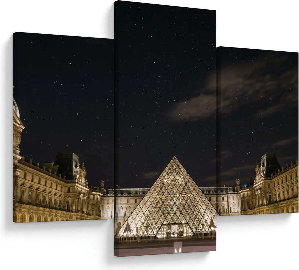 Obraz - Louvre v noci (90x60 cm)