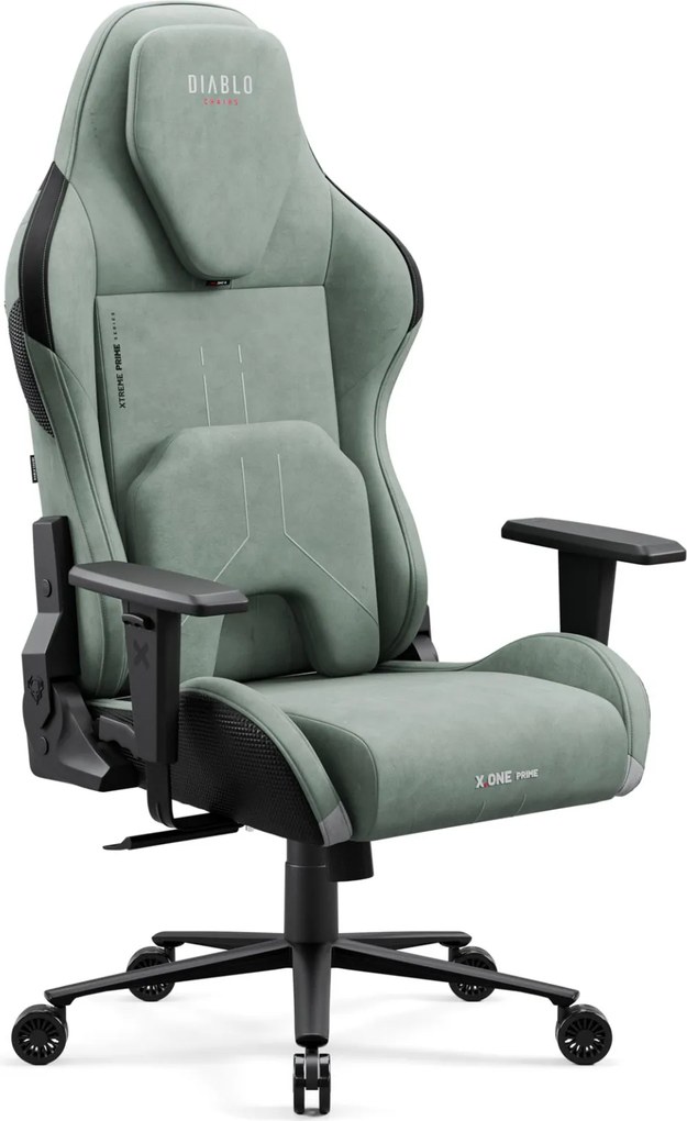 Zelená herná stolička s chladiacim sedadlom Diablo X-One Prime Ghotic Green