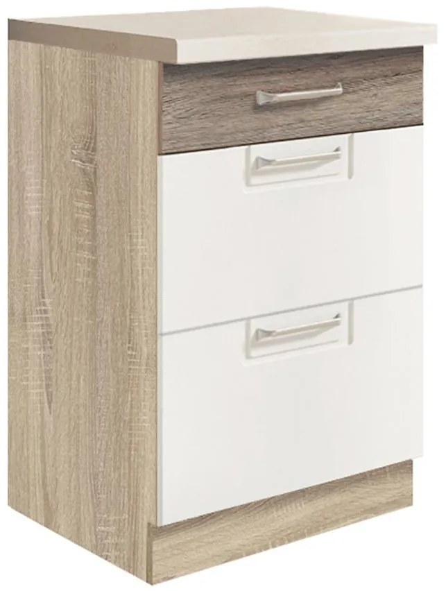 Skrinka do kuchyne Econo 9D Sonoma/Biely/San Remo