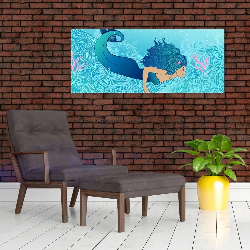Obraz - Morská panna (120x50 cm)