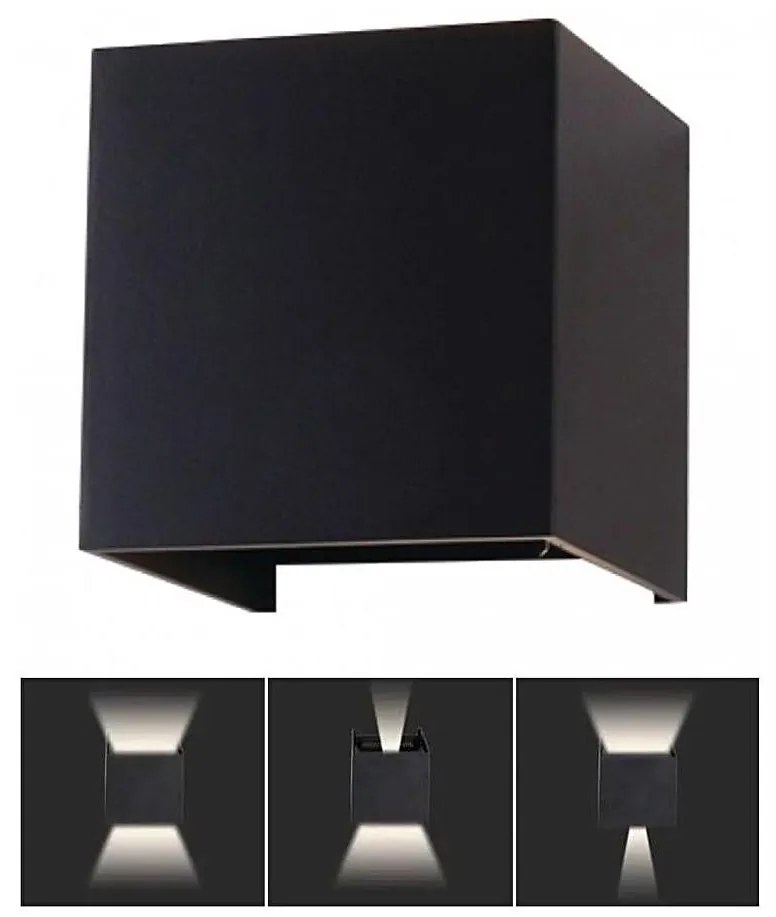 LED Vonkajšie nástenné svietidlo LED/11W/230V 4000K IP65 čierna